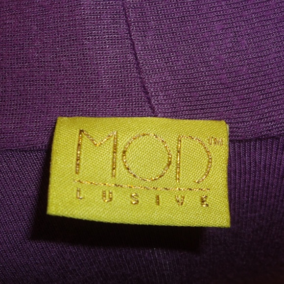 MOD Open Front Magenta long Cardigan Sweater - Picture 6 of 6